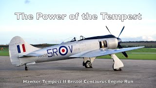 Hawker Tempest MkII Bristol Centaurus VI Engine Run [upl. by Stagg664]