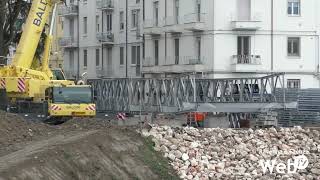 Ponte Bailey la prossima settimana il ponte verrà spinto sul fiume [upl. by Yvel]