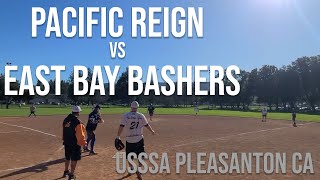 031624 USSSA Pleasanton CA GAME 3 Pacific Reign vs East Bay Bashers [upl. by Adieren]