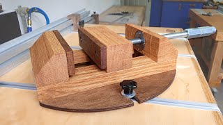 Make a Wooden Vise Drill Press Vise Homemade DIY [upl. by Zeena5]