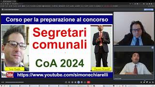 SEGRETARI COMUNALI corso di preparazione al CoA 2024 FaddaChiarelli  presentazione [upl. by Finley]