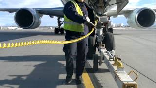 Boeing 767 push back [upl. by Boyes888]