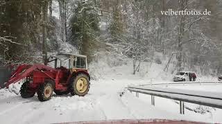 Fahrt zum Langenberger Sender im Schneechaos [upl. by Pacien]