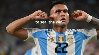 Argentina vs Chile Copa America 2024 Final Lautaro Martinez Scores Winner [upl. by Idel]