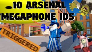 10 ROBLOX Arsenal Megaphone Emote IDs [upl. by Ellerol]