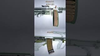 Steyr AUG Assault Rifle Suomi KP31 Submachine Gun How to Work [upl. by Tandie384]