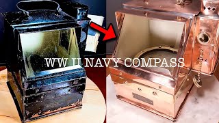 WW II US NAVY Binnacle Compass Restoration [upl. by Ellener]