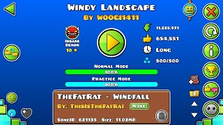 Windy Landscape Completion on Thursday  Geometry Dash [upl. by Aldon]