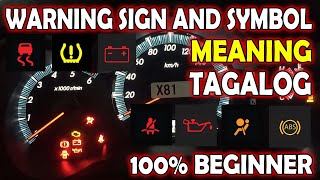 Car Dashboard Warning Lights and Symbols Meaning Tagalog [upl. by O'Doneven]