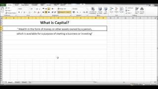 Free Online Bookkeeping Course 2  What is Capital [upl. by Edana]