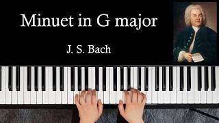 Minuet in G major  J S Bach  바흐 미뉴에트 G 장조 Free Sheets Piano Mom with Grand Piano [upl. by Gerstein]