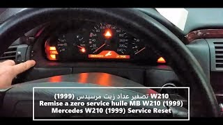 Mercedes W210 1999 Reset Service  W210 تصفير عداد الزيت مرسيدس [upl. by Haliak]