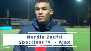 Interview Nordin Zoufri Sportlust 46  Ajax [upl. by Einnaoj]