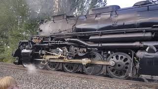 4014 Big Boy Train starting  steam locomotive [upl. by Euqirat643]