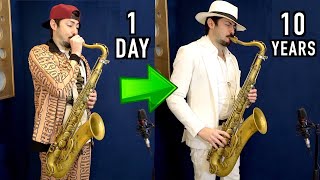 1 Day vs 10 Years of Playing Sax 🎷 [upl. by Hurley]