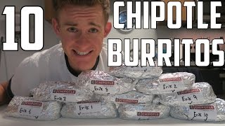 One Man vs TEN CHIPOTLE BURRITOS  ErikTheElectric [upl. by Aicyla]