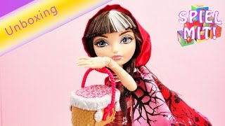 Ever After High Cerise Hood Puppe Rotkäppchens Tochter Märchenfiguren  Fairytail Doll Unboxing [upl. by Hildebrandt]