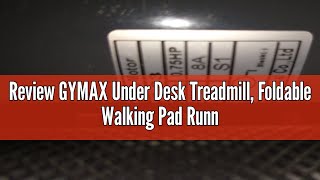 Review GYMAX Under Desk Treadmill Foldable Walking Pad Running Machine Portable Fold Up Treadmill [upl. by Atinuaj]