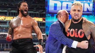 Roman Reigns is back Wiseman Paul Heyman stopped Solo Sikoa from charging on OTC [upl. by Ilocin]