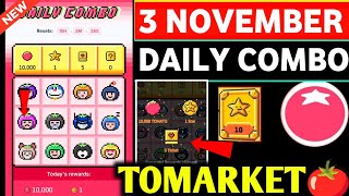 🍅Tomarket Airdrop Combo 3 November  Tomarket Daily Combo Today  Tomarket Secret Combo Today [upl. by Anaderol]