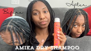 Can You Dry Shampoo With Knotless Braids Amika Perk Up Dry Shampoo Review  Demo [upl. by Antipus]