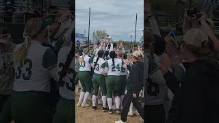 Husson softball celebrates their sixth straight NAC Title softballislife championshipfeeling [upl. by Ycrad]