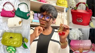 Before you spend 95  Coach Cherry Charm dupe  styling my Coach fruit charm collection [upl. by Thalia]