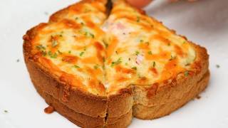 Delicious Toast Recipe Youll Want To Make Every Day Quick amp Easy Breakfast Idea [upl. by Nyberg435]