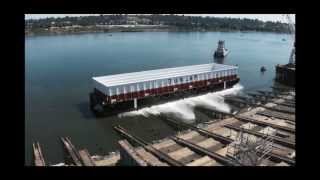 Dunlap Towing Company  DT 2167 and DT 2168 Barge Launch [upl. by Mela773]