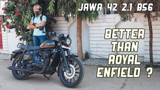 Jawa 42 21 Review  Better Than Royal Enfield [upl. by Eca]