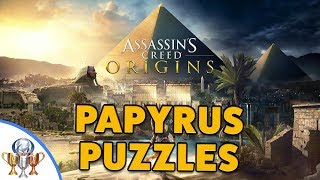 Assassins Creed Origins PAPYRUS PUZZLES  All Papyrus Mystery Puzzle and Solutions Walkthrough [upl. by Niran386]