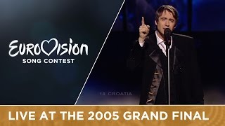 Boris Novkovic feat Lado members  Vukovi Umiru Sami Croatia Live  Eurovision 2005 [upl. by Aizat]