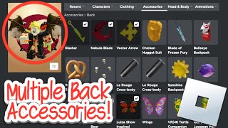 How to Wear MULTIPLE Back Accessories on Roblox 2024 [upl. by Sperling]