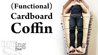 How to make a coffin out of cardboard DIYing Free [upl. by Ettereve436]