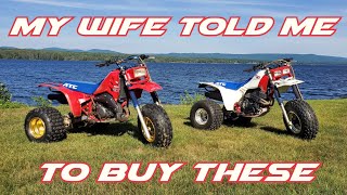 Average Man Buys Really Nice 1986 Honda ATC 250R and 350X With Encouragement From His Beautiful Wife [upl. by Ahsirkal]