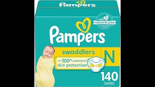 Pampers Swaddlers Diapers Size 0 140 Count  Newborn Disposable Diapers pampers diapers newborn [upl. by Elgar]