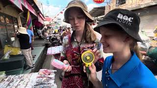 Damnoen Saduak Floating market and Talad Rom Hup Train Market Bangkok [upl. by Artenehs]