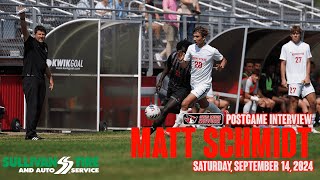 Keene State Mens Soccer  Matt Schmidt Postgame Interview 9142024 [upl. by Neerak]