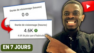 Comment Avoir 4000h de Visionnage sur YouTube Guide du Débutant 2024 [upl. by Adnwahs]