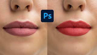 1Minute Photoshop  Change Lips Color [upl. by Handy]