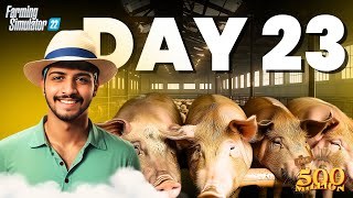 I MADE A TWO FLOOR PIG FARM  DAY23  FARMING SIMULATOR 22  HINDI  TrazyL01 [upl. by Haymes]