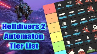 The ULTIMATE Helldivers 2 Automaton Stratagem Tier List [upl. by Joelie]