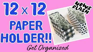 THE BEST DIY 12X12 Paper Holderno kidding ORGANIZE YOUR 12X12 PAPERSDIY CRAFT ROOM STORAGE [upl. by Dannica]