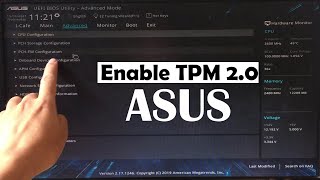 How to enable TPM 2 0 on ASUS to install Windows 11 [upl. by Anassor]