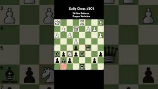 Daily Chess 301 Sicilian Defense Dragon Variation chess shorts [upl. by Rehoptsirhc]