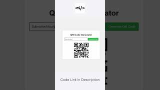 QR Code Generator in html css javascript [upl. by Vonny]