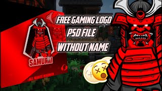 free gaming logo template  PSD File  speed video [upl. by Eiralav]