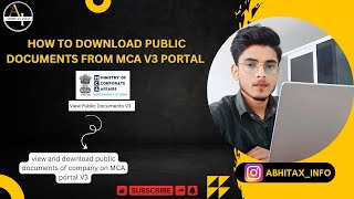 how to download public documents from mca v3 portal  View Public Document VPD on MCA V3 Portal 2024 [upl. by Maclean]