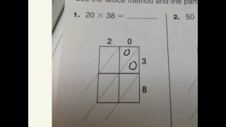 Double digitmultiplication lattice method everyday math 3rd grade home link 911 [upl. by Assenahs]