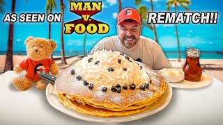 Rematching MAC 247’s Man vs Food Pancake Challenge That Humbled Me in Honolulu Hawaii [upl. by Airdni]